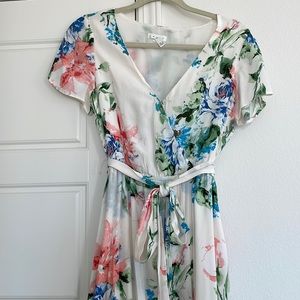 Spring Floral Elegant Dress